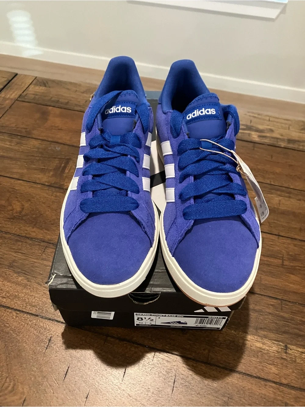 Adidas Men’s Grand Court Suede Sneakers - Blue Sz 8.5